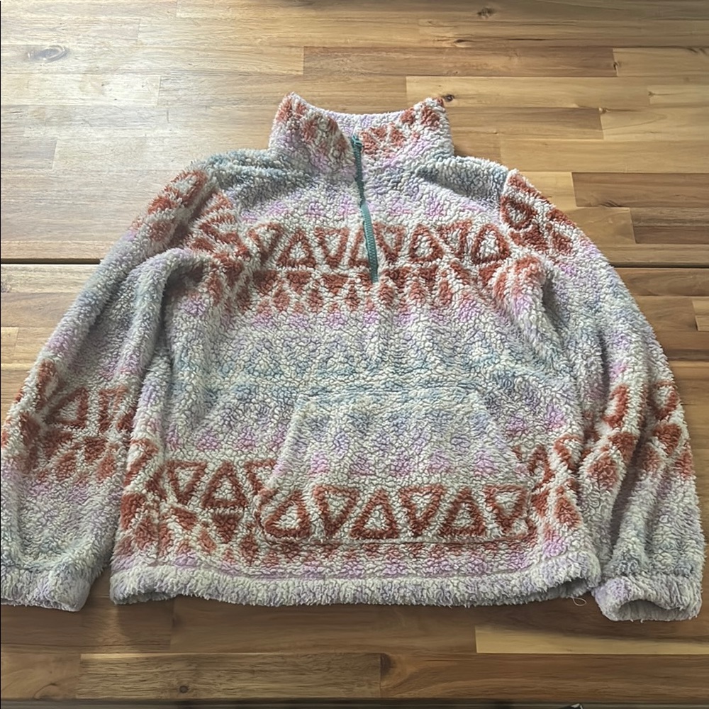 Cat & Jack Quarter zip up sweater Youth XL